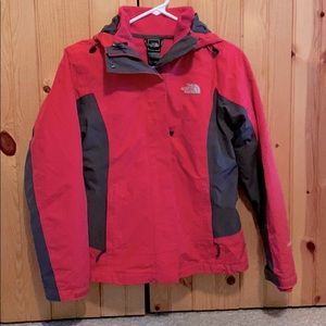 North face 2 in 1 jacket pink.